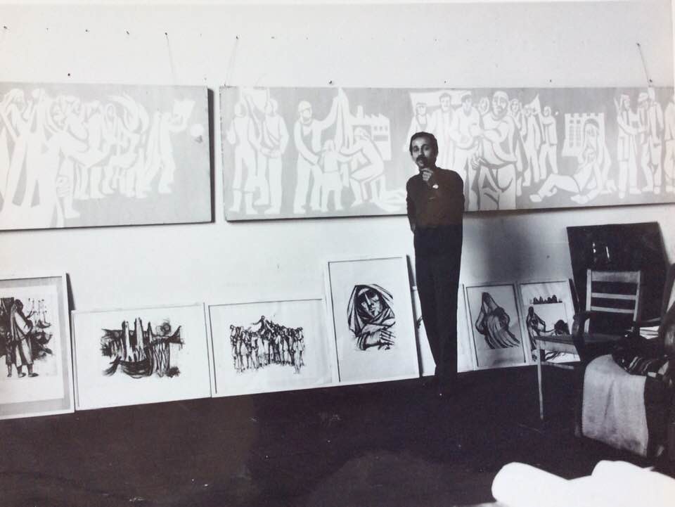 Abed Abdi at the Dresden Academy of Art, 1971