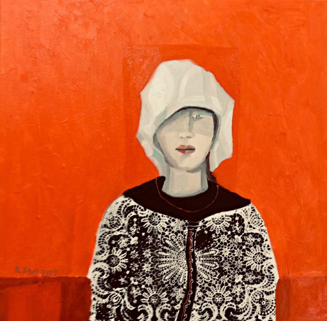 Woman from The Handmaid's Tale, artwork by Abed Abdi, 2023